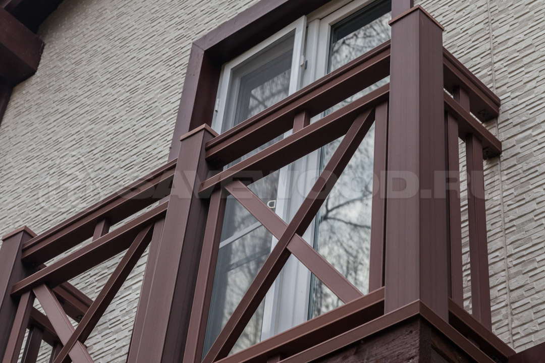 Ограждение балкона и террасы из ДПК - SAVEWOOD